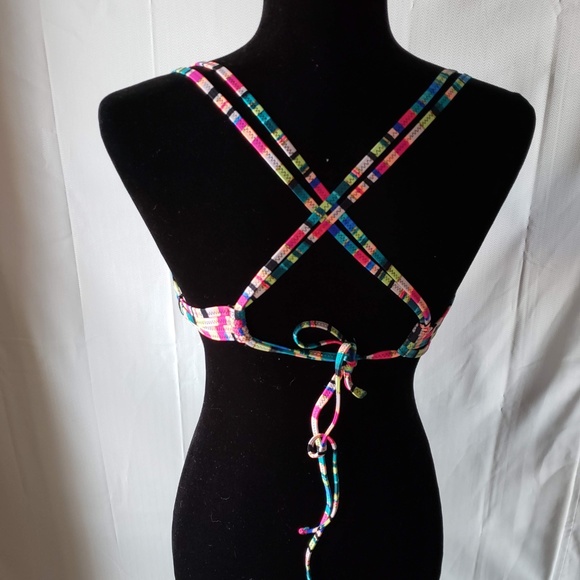 Shade & Shore Striped Shell Strappy Bikini Top - Picture 4 of 6